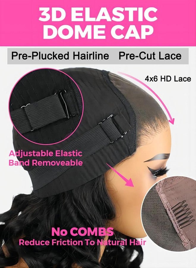 ISEE Wear and Go Glueless Wigs Human Hair Pre Plucked Pre Cut Short Bob Body Wave Lace Front Wigs Human Hair for Women Upgraded Glueless Bob Wig No Glue 6x4 HD Lace Closure Wigs (12 Inch) - Image 5
